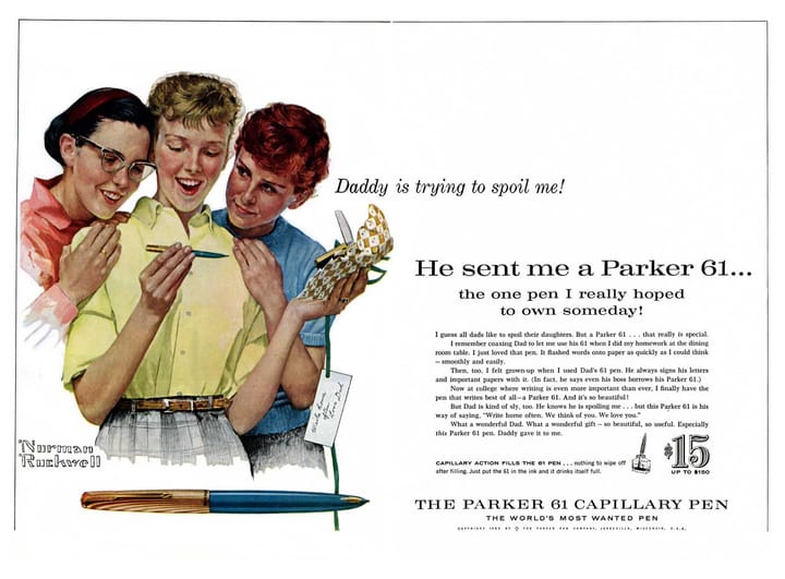 1959 Rockwell Illustration for Parker 61